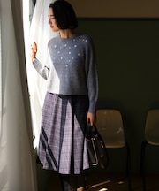 【WEB限定カラーあり】ウールライクストレッチ フレアスカート