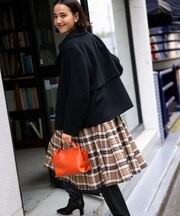 【WEB限定カラーあり】ウールライクストレッチ フレアスカート