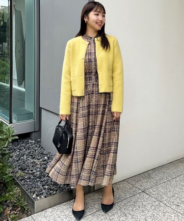 ギミックチェックツイード ワンピース