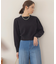 【アンサンブル対応可】ピュアカシミヤクロップド丈ニット