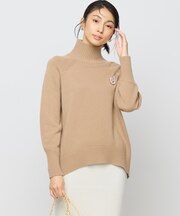 【手洗い可】ウールカシミヤミックス ロールネックニット