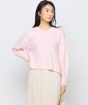 【8色展開・手洗い可】ウールカシミヤミックス Vネックニット