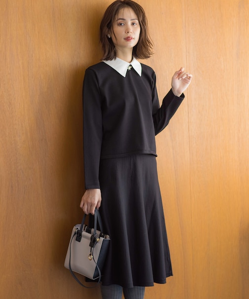 【WEB限定】ELENA襟付き セットアップワンピ