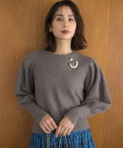 【WEB限定】フラッフィーファー パフスリーブニット