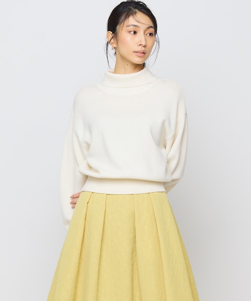 【2WAY・WEB限定】ウールカシミヤミックス ハイネックニット