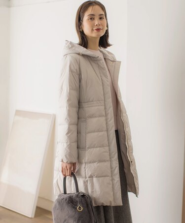 【洗える】ライトタフタロングダウンコート