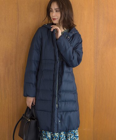 【洗える】ライトタフタロングダウンコート