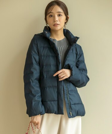 【洗える】ライトタフタショートダウンコート