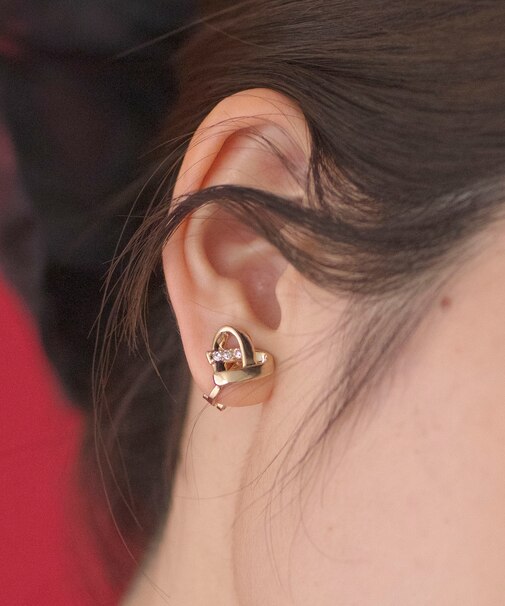 ハートプレッツェル イヤリング