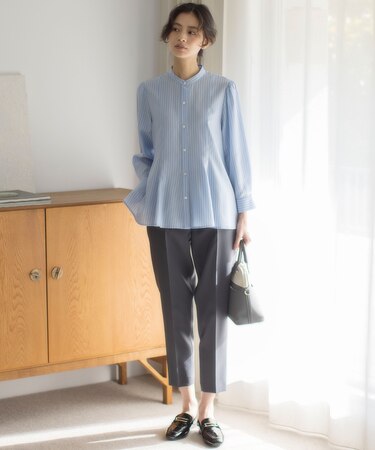 【ストレッチ・イージーケア】オシャクロス テーパードパンツ