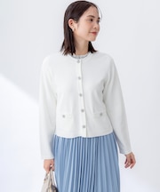 【WEB限定・接触冷感・UVカット】ビジューニット ジャケット