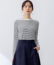 シルク混ニットロングＴシャツ