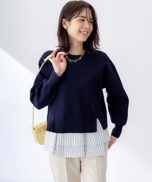 美品✨ 組曲 スウェット ライク ニット プルオーバー 洗える 近年モデル 美品✨ 組曲 スウェット ライク ニット プルオーバー 洗える