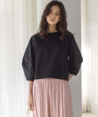 【WEB限定】ランタンスリーブミニ裏毛 プルオーバー