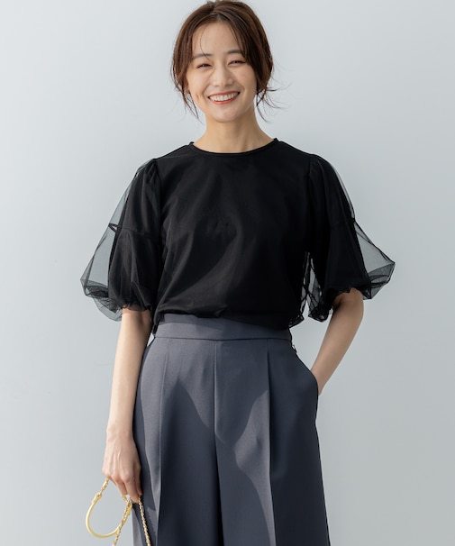 【VERY掲載・WEB限定】チュールカバー カットソー