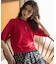 【接触冷感・UVカット】フラワーメタル ニットTシャツ