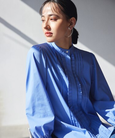 コットンタッチシャーティング ブラウス