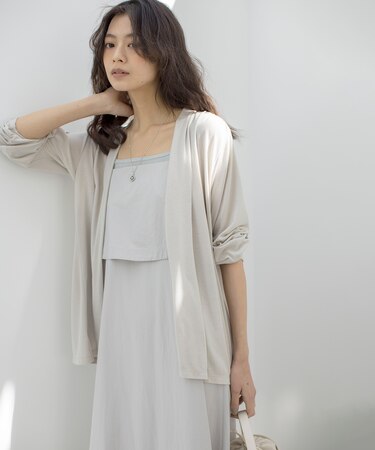 【WEB限定】ドレープジャージー カーディガン