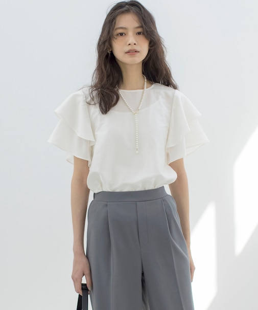 カールマイヤーフリル ブラウス