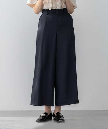 グロッシーツイルワイドフレア パンツ