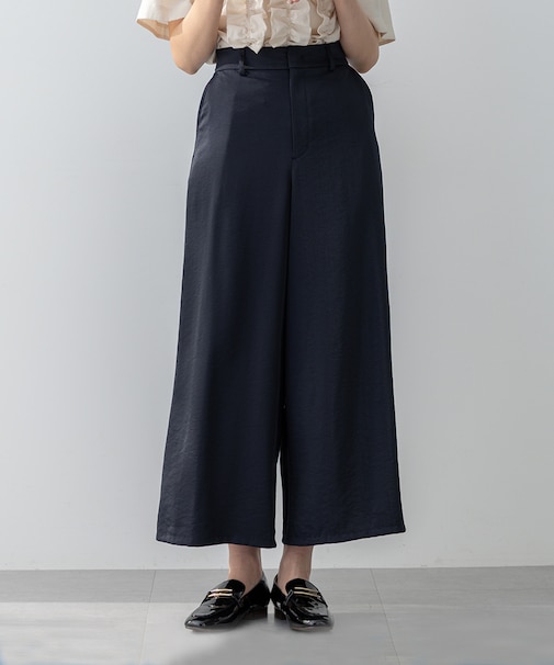 グロッシーツイルワイドフレア パンツ