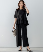 【WEB限定】ジョーゼットジャージーワイド パンツ