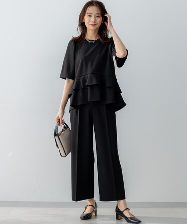 【WEB限定】ジョーゼットジャージーワイド パンツ