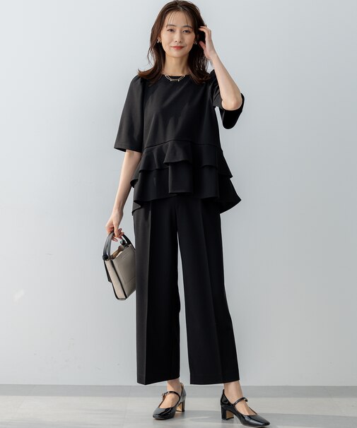 【WEB限定】ジョーゼットジャージーワイド パンツ