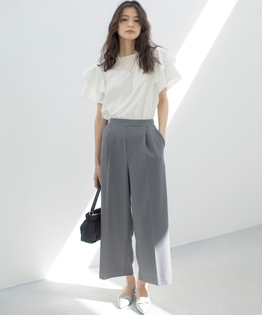 【WEB限定】ジョーゼットジャージーワイド パンツ