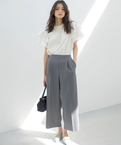 【WEB限定】ジョーゼットジャージーワイド パンツ