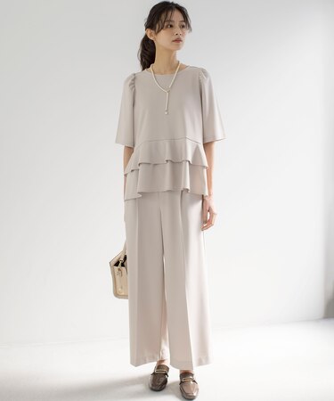 【WEB限定】ジョーゼットジャージーワイド パンツ