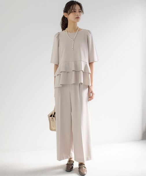 【WEB限定】ジョーゼットジャージーワイド パンツ