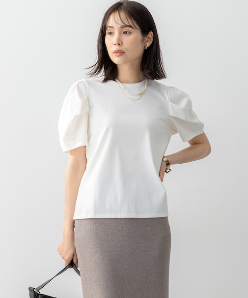 【UVケア・接触冷感】GIZAコットンタックスリーブ Tシャツ