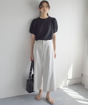 リネンレーヨンワイド パンツ