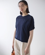 【WEB限定】メッシュ切り替えドルマン ニット
