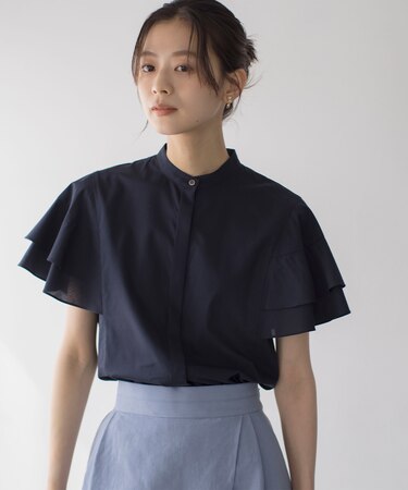 コットンレーヨンシャーティング ブラウス