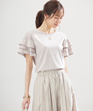 コットンポンチシアースリーブ ブラウス
