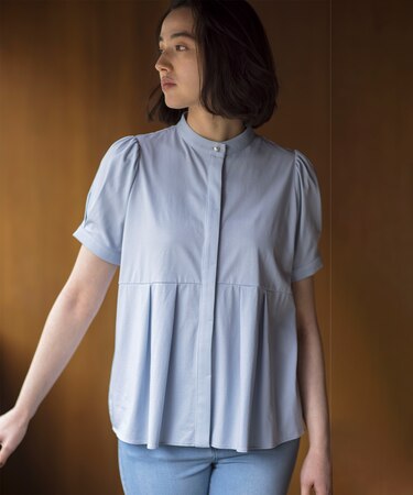 プレーティング天竺5分袖 カットソー