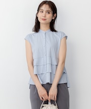【接触冷感・WEB限定】プレーティング天竺ティアード カットソー