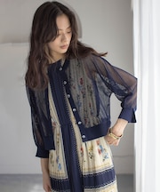 メッシュニット カーディガン