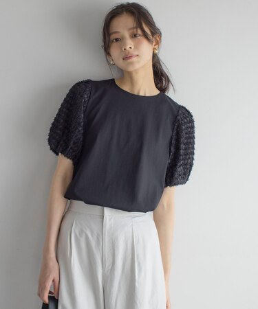 華感コンビネーションスリーブ カットソー