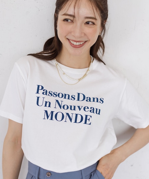 【綿100％】フロッキープリント Ｔシャツ