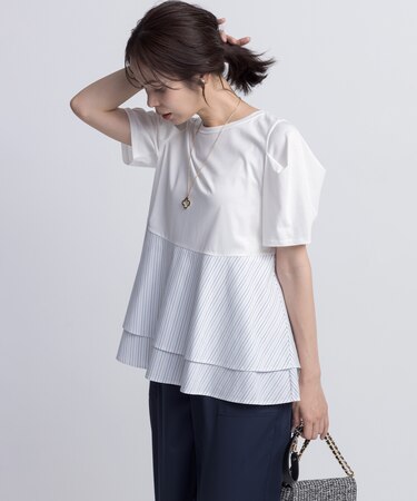 シャツコンビティアード カットソー