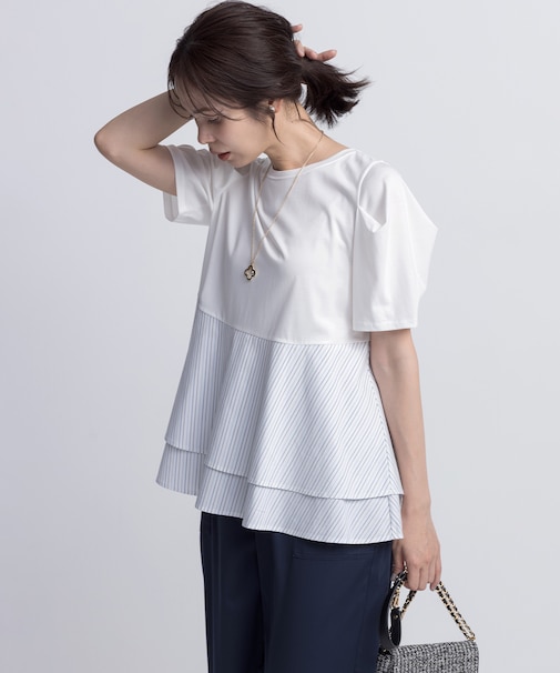 シャツコンビティアード カットソー