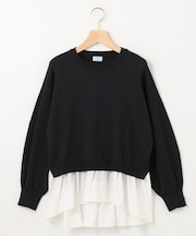 【UVケア・接触冷感】ストレッチクリアドッキング ニットプルオーバー
