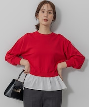 【UVケア・接触冷感】ストレッチクリアドッキング ニットプルオーバー