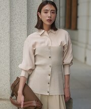 【UVケア】バウンディングシャーティングカシュクール ブラウス