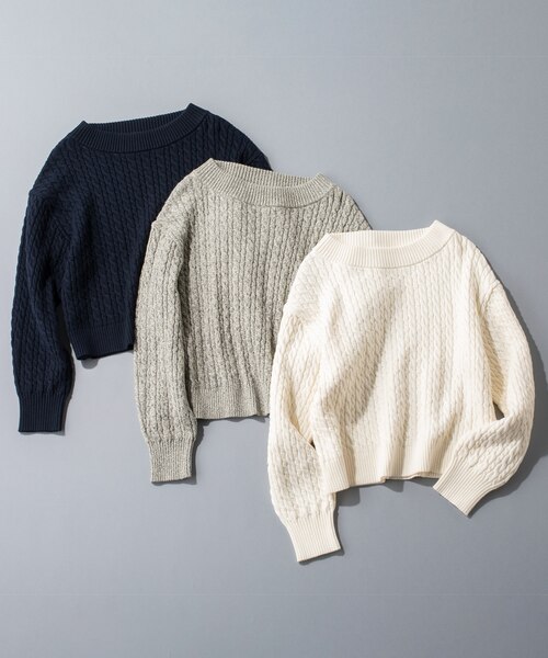 【美品✨】Deuxieme Classe コットンカシミヤケーブルニットPO Deuxieme Classe（ドゥーズィエムクラス）の「◇コットン