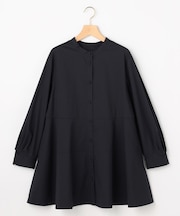 【前後着用可】コンパクトシャーティング チュニックブラウス