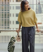 ラメストライプ ワイドパンツ